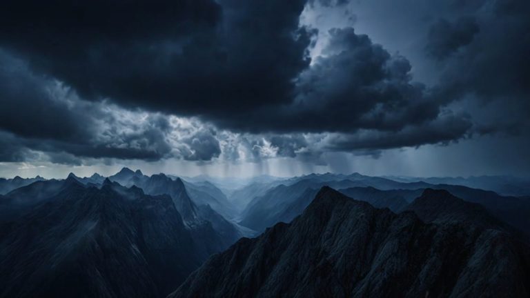 暴风雨中的群山与闪电视频封面